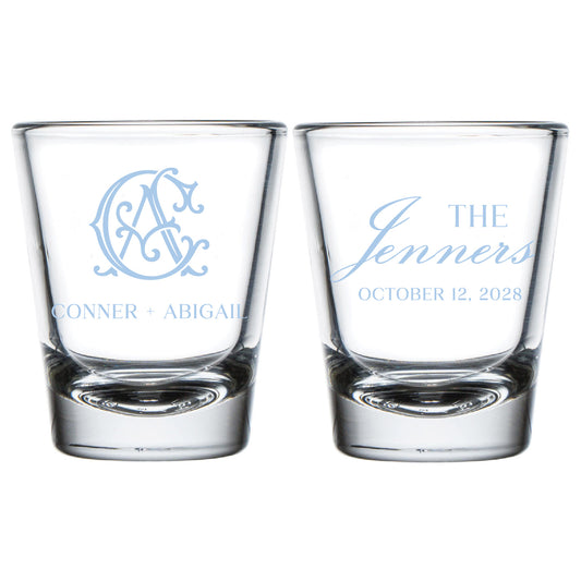 Custom Wedding Shot Glasses for Reception Favors (CS 685)