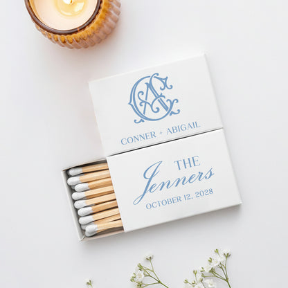 Custom Wedding Matchboxes for Reception Favors (CS 685)
