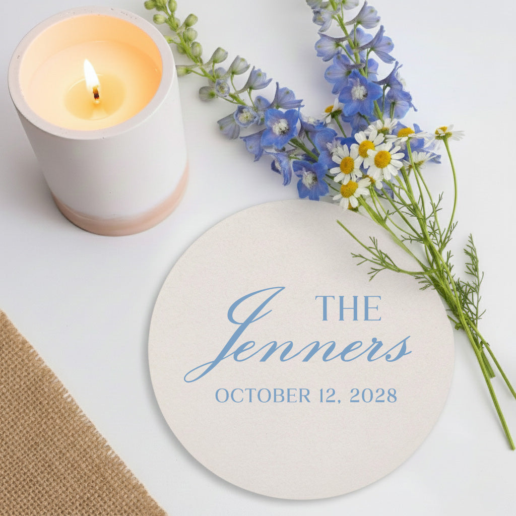 Last Name Minimalist Coasters