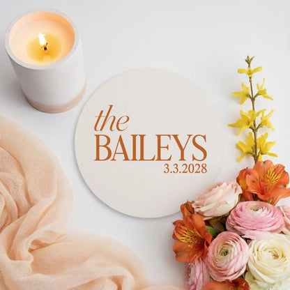 Last Name Minimalist Coasters