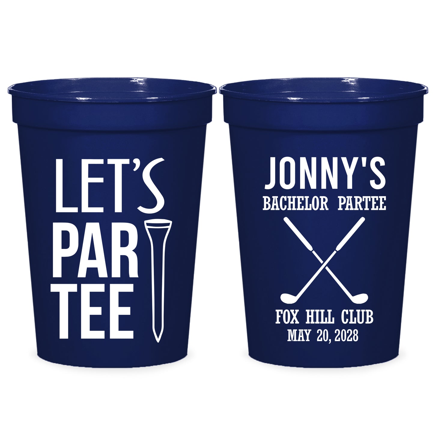 Personalized Bachelor Party Frosted Cups (CS 68)