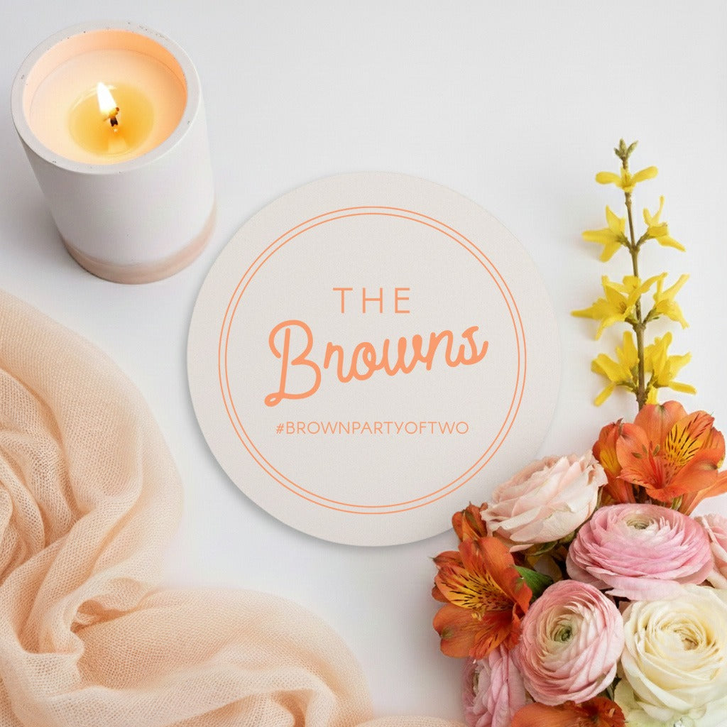 Last Name Minimalist Coasters