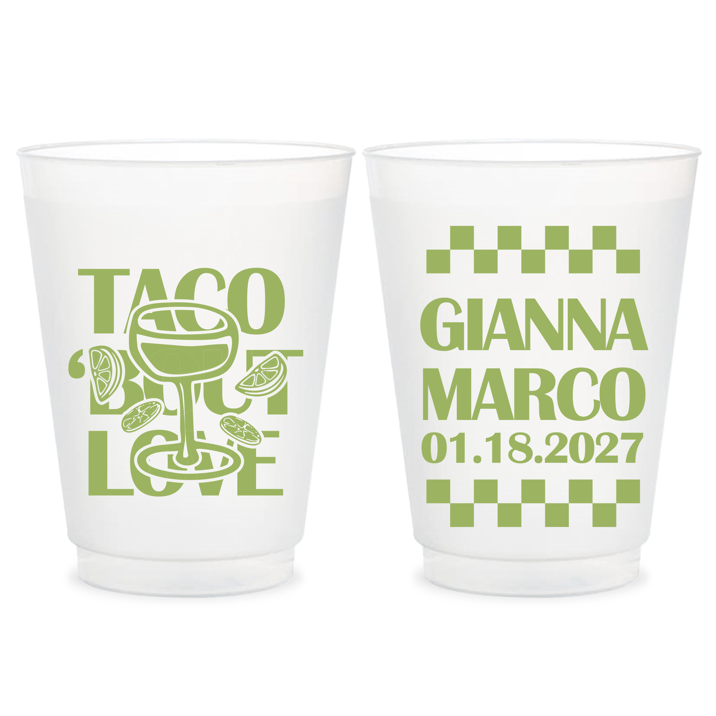 Taco Bout Love Frosted Cups (CS 683)