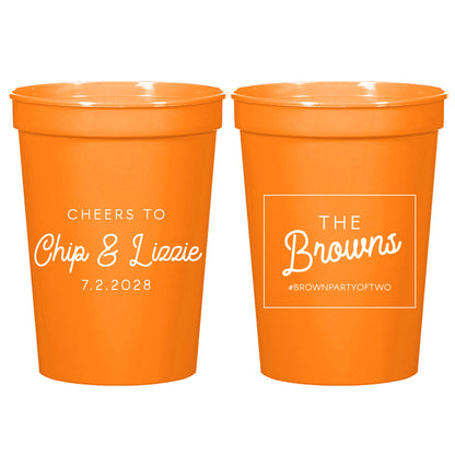 Personalized Wedding Stadium Cups for Reception Drinks (CS 686)