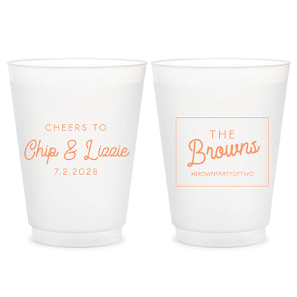 Personalized Wedding Frosted Cups with Custom Names (CS 686)