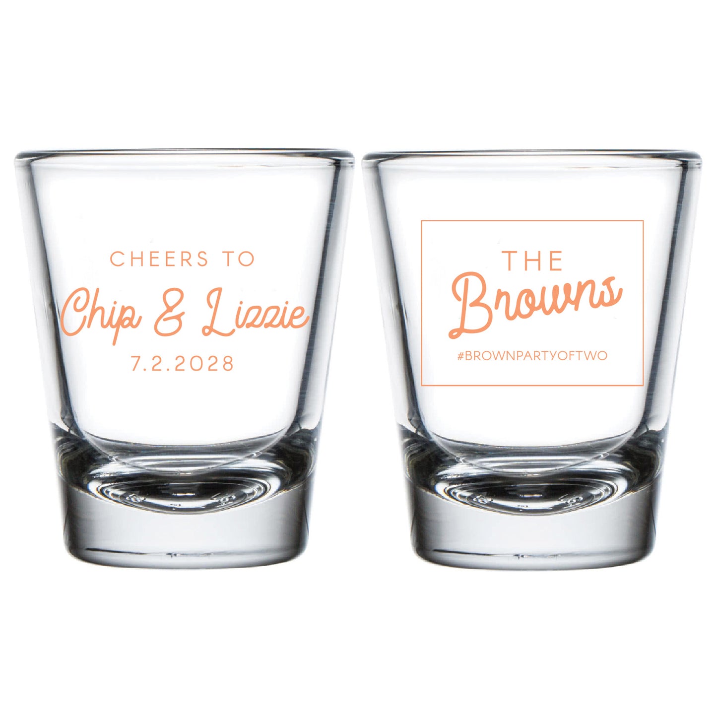 Personalized Wedding Shot Glasses Reception Favors (CS 686)