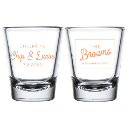 Personalized Wedding Shot Glasses Reception Favors (CS 686)