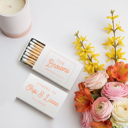 Personalized Wedding Matchbox Favors with Monogram (CS 686)
