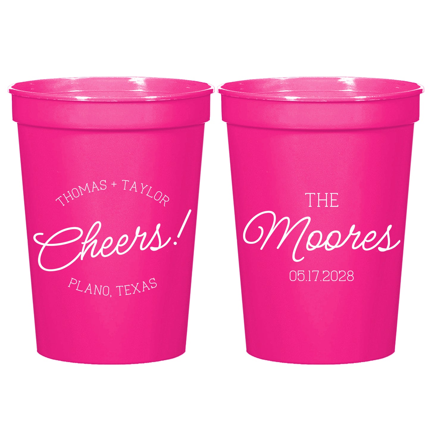 Custom Reusable Stadium Cups Wedding Party Favors (CS 687)