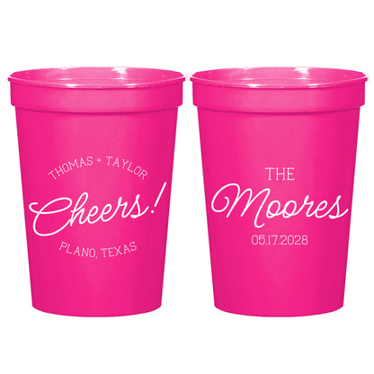 Custom Reusable Stadium Cups Wedding Party Favors (CS 687)
