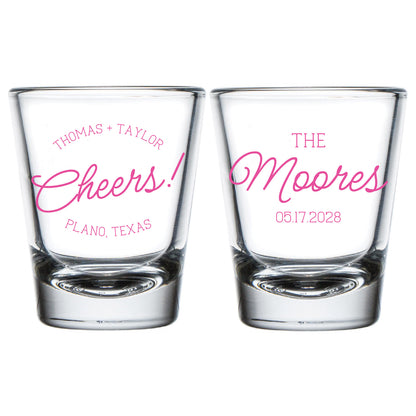 Custom Wedding Shooter Glass Party Favors (CS 687)