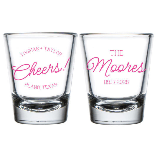 Custom Wedding Shooter Glass Party Favors (CS 687)