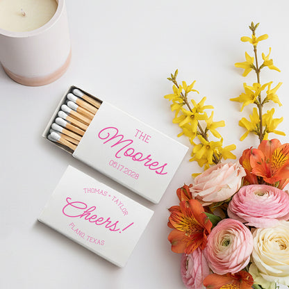 Custom Wedding Matchboxes for Reception Tables (CS 687)