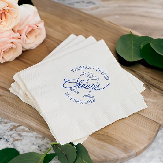 Custom Printed Wedding Table Napkins with Names (CS 730)
