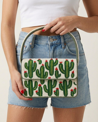 Custom Name Cactus Shoulder Bag