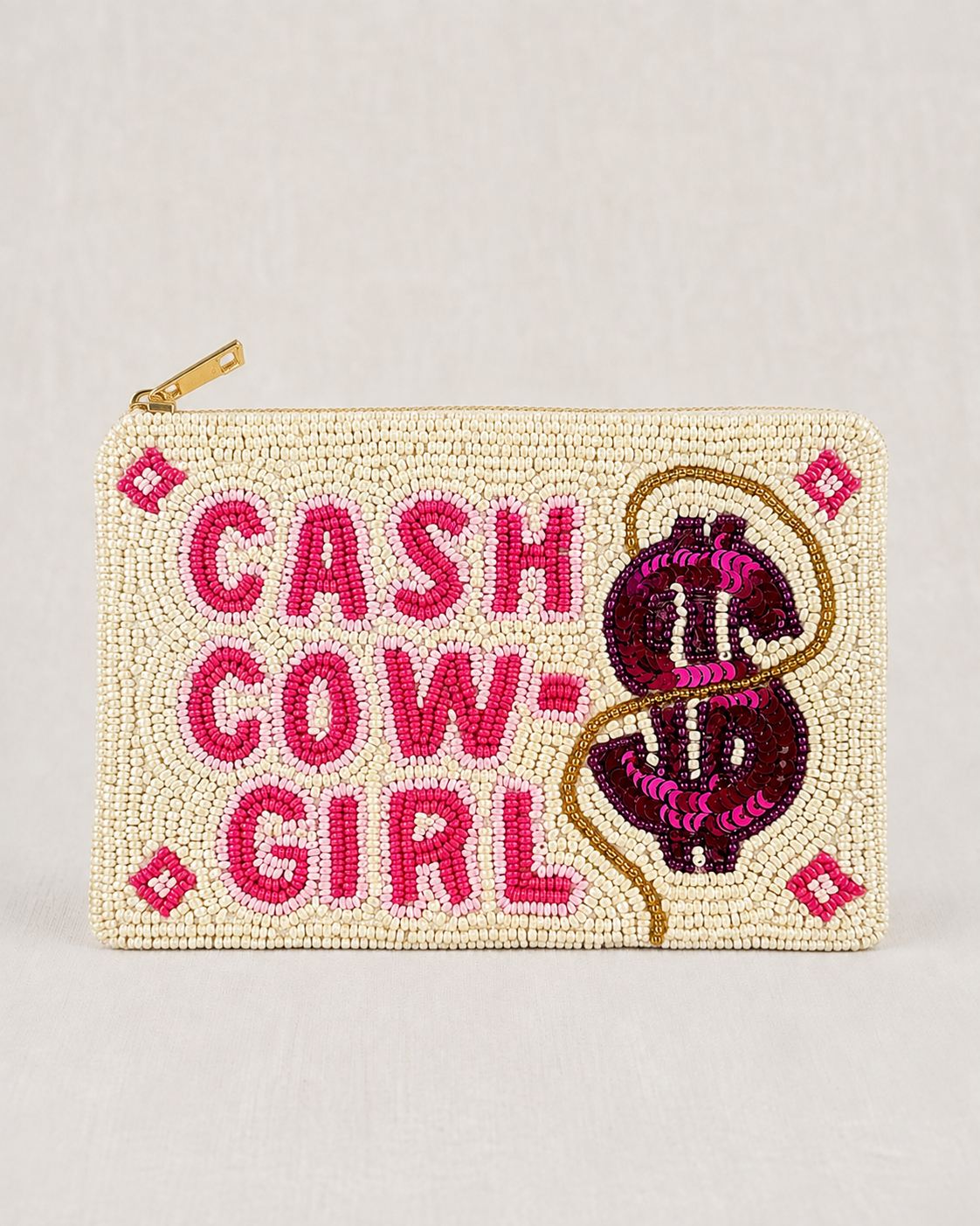 Cash Cowgirl Beaded Coin Purse