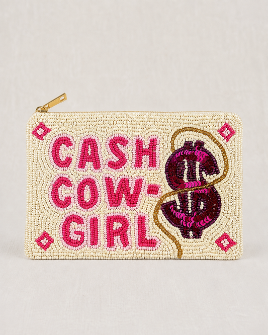 Cash Cowgirl Beaded Coin Purse