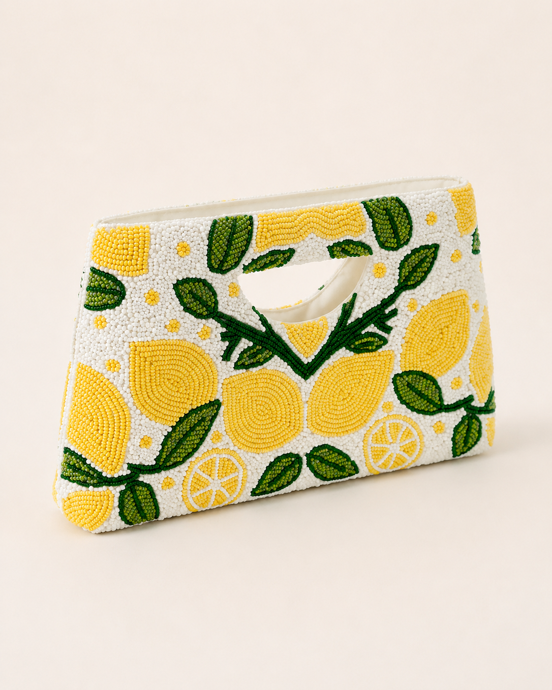 Lemon Beaded Purse