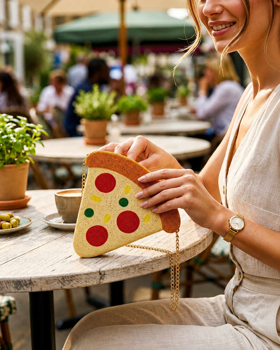 Pizza Clutch Bag