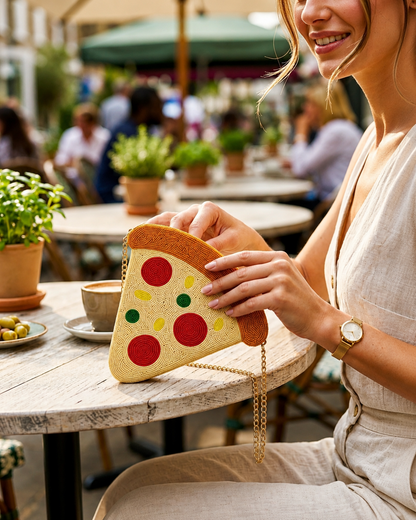Pizza Clutch Bag