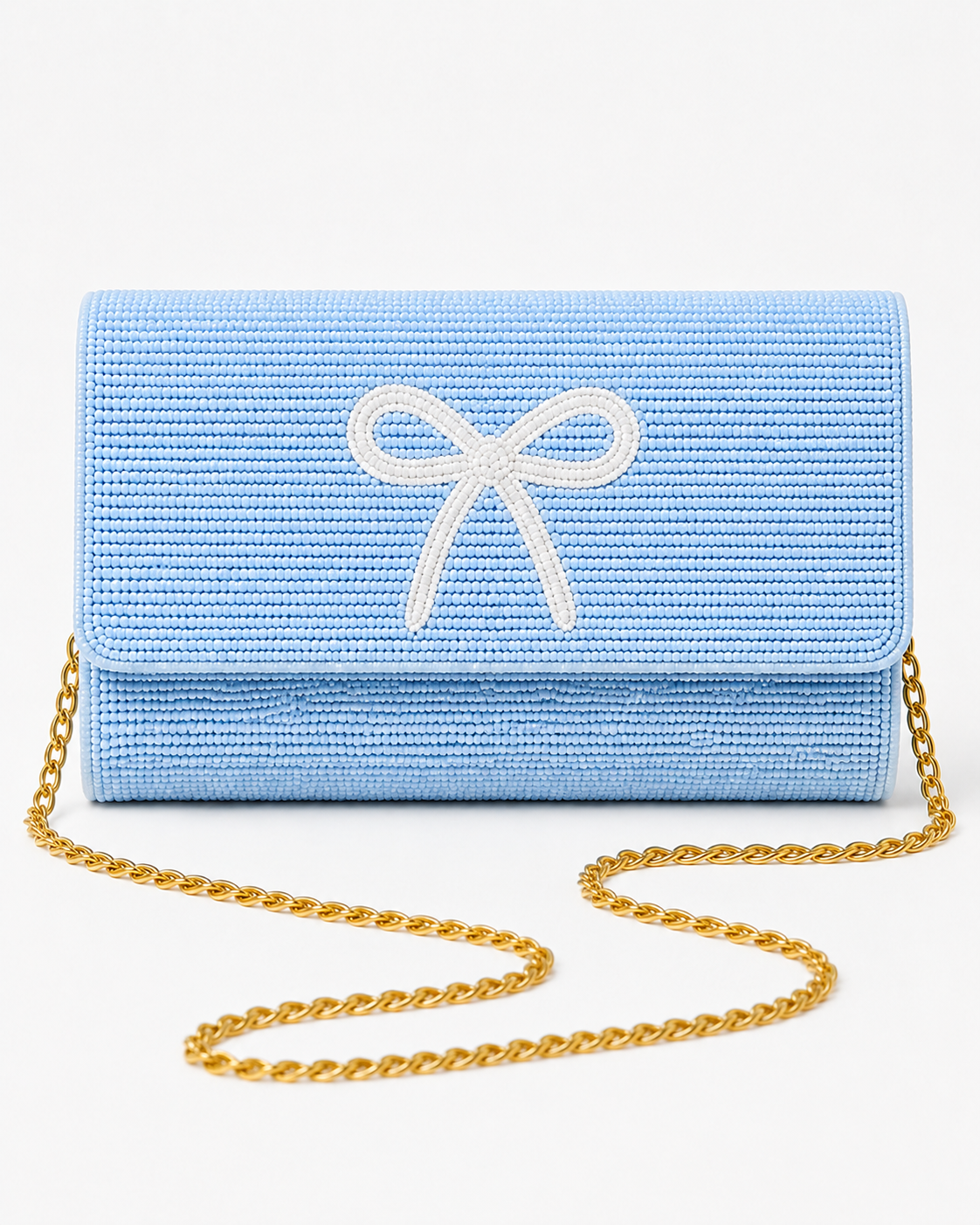 Something Blue Beaded Bridal Clutch
