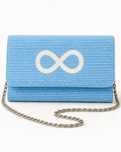 Something Blue Beaded Bridal Clutch
