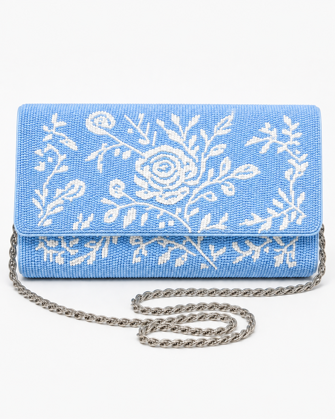 Something Blue Beaded Bridal Clutch