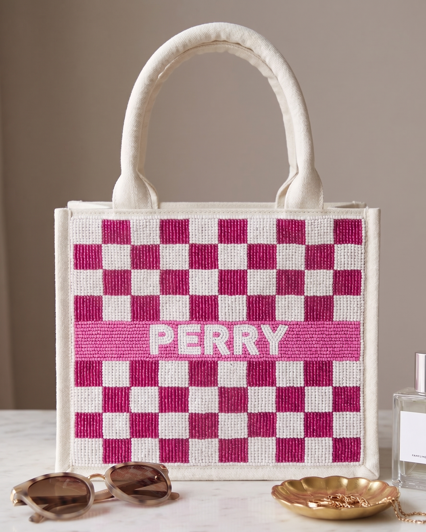 Custom Beaded Mini Tote