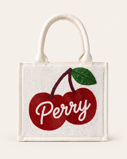 Lemon Beaded Mini Tote