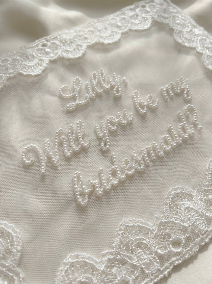 Personalized Bridesmaid Tulle Invitation