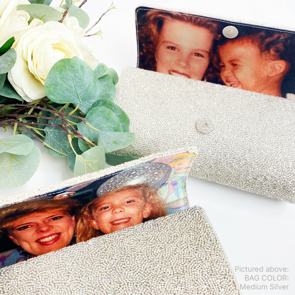 Mother of the Bride Beaded Barrel Custom Clutch