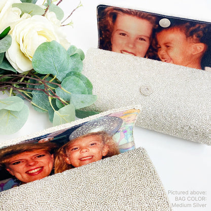 Mother of the Bride Beaded Barrel Custom Clutch