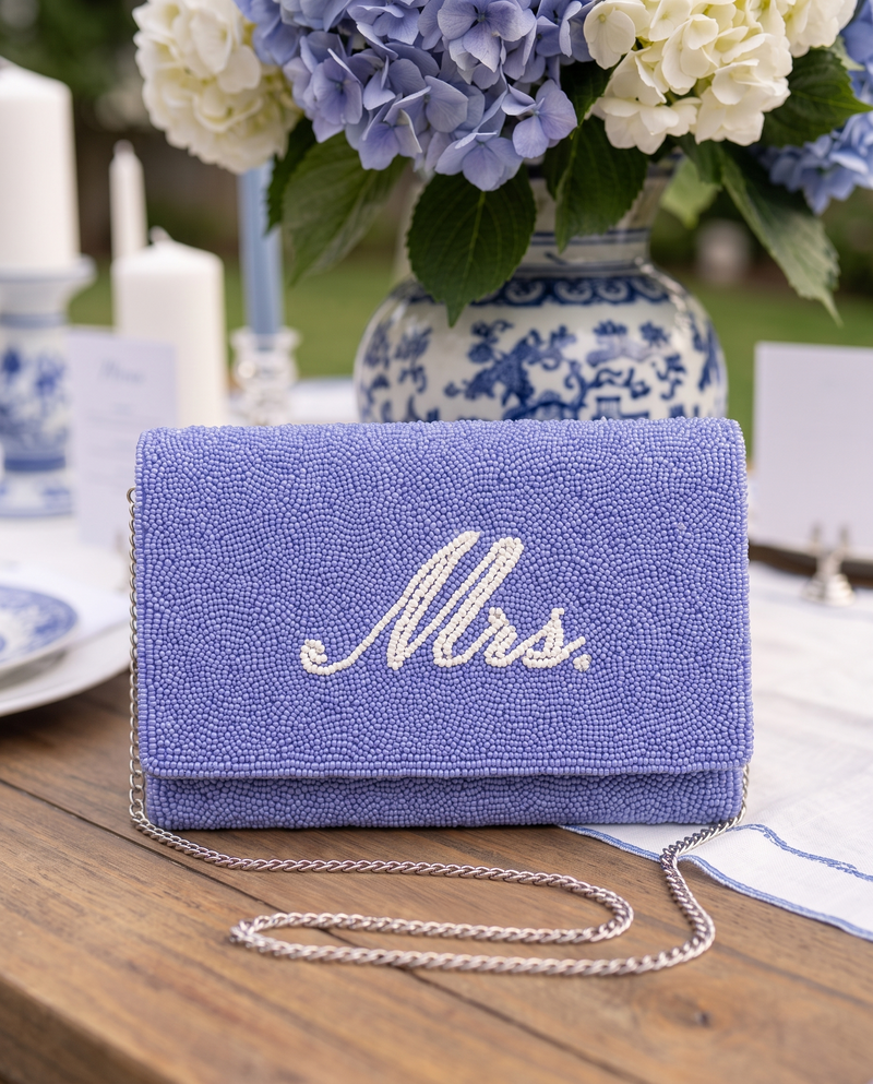 Custom Beaded Mrs Wedding Purse (HHFC)