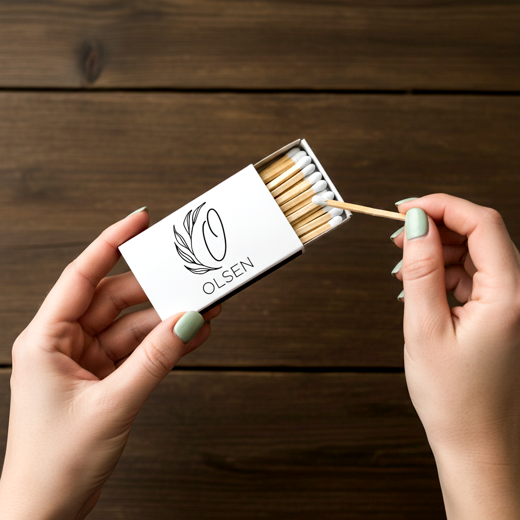 Custom Monogram Matchbox Favors (PK 171)