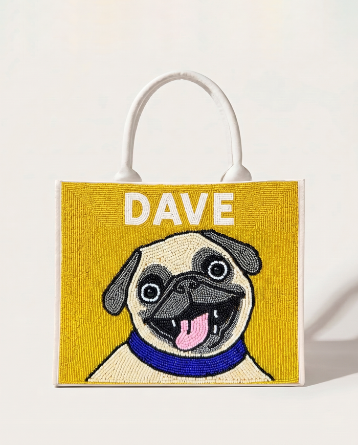 Custom Pet Beaded Tote Bag