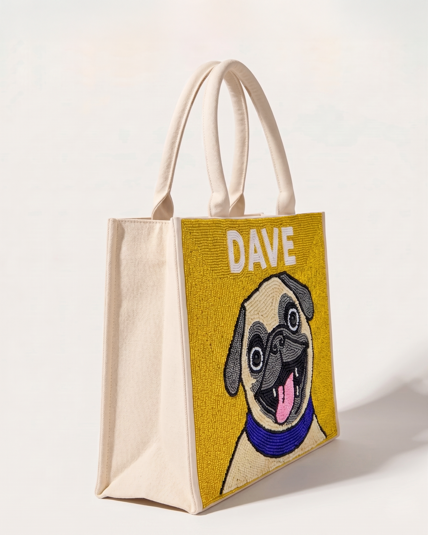 Custom Pet Beaded Tote Bag