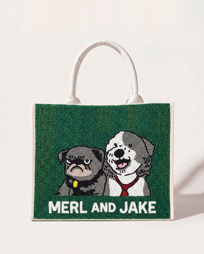Custom Pet Beaded Tote Bag