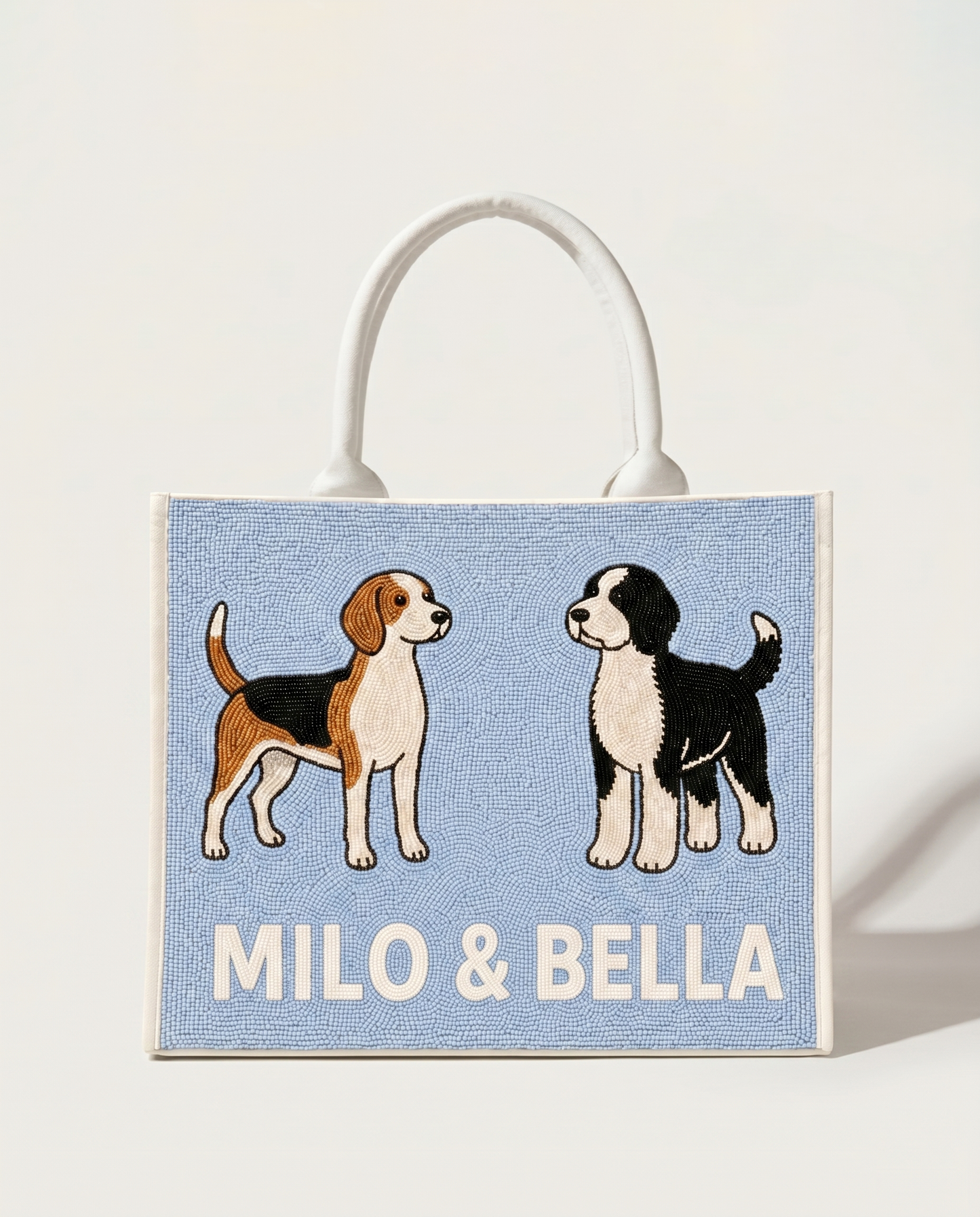 Custom Pet Beaded Tote Bag