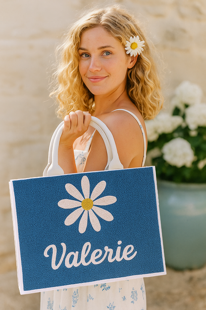 Flower Power Beaded Tote