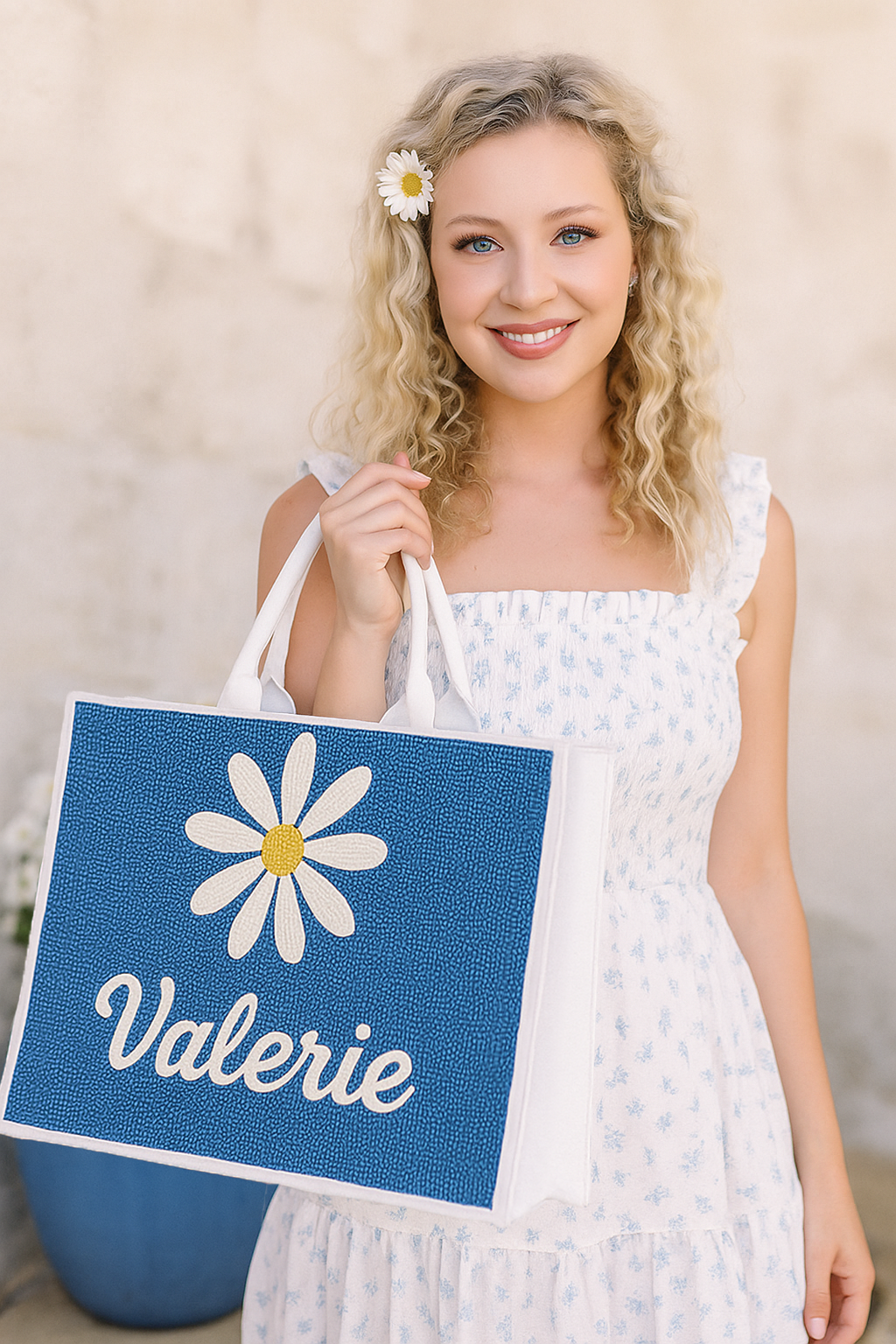 Flower Power Beaded Tote