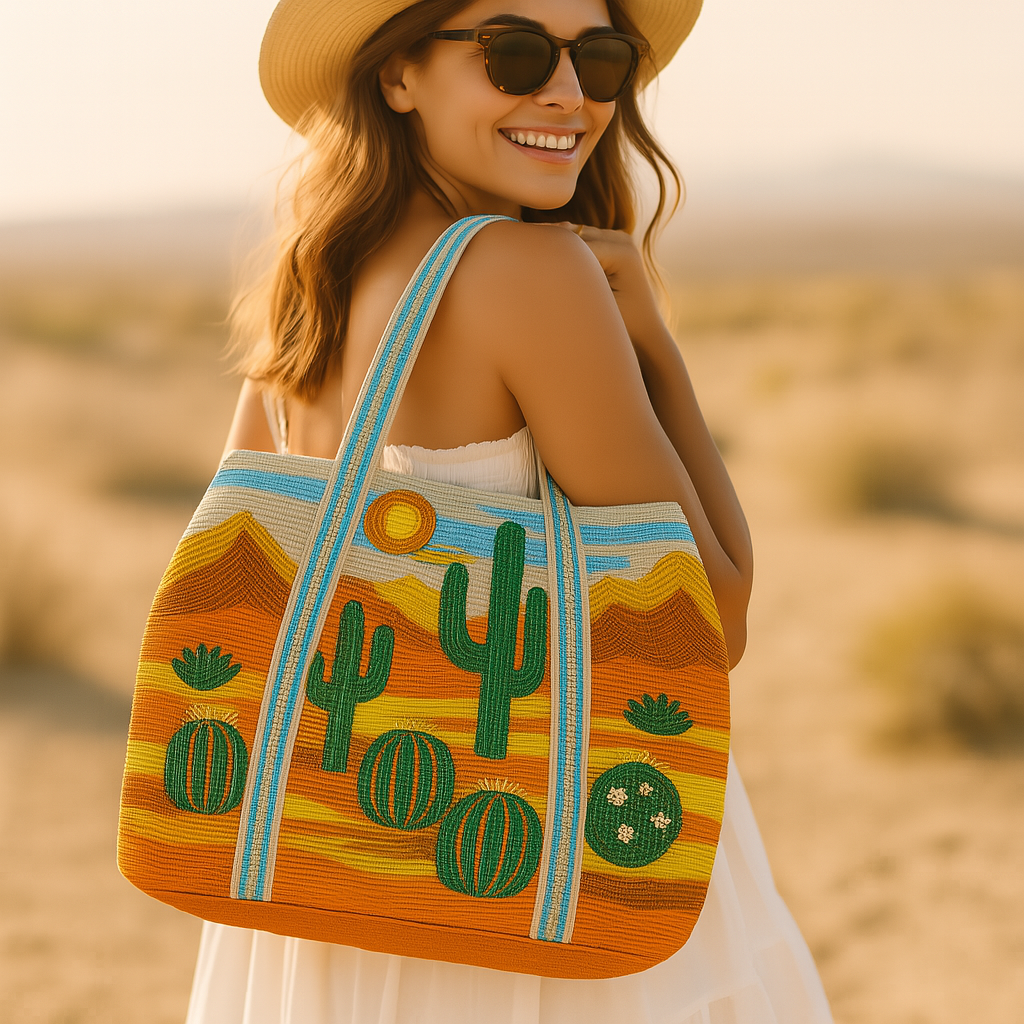 Desert Bloom Beaded Shoulder Bag