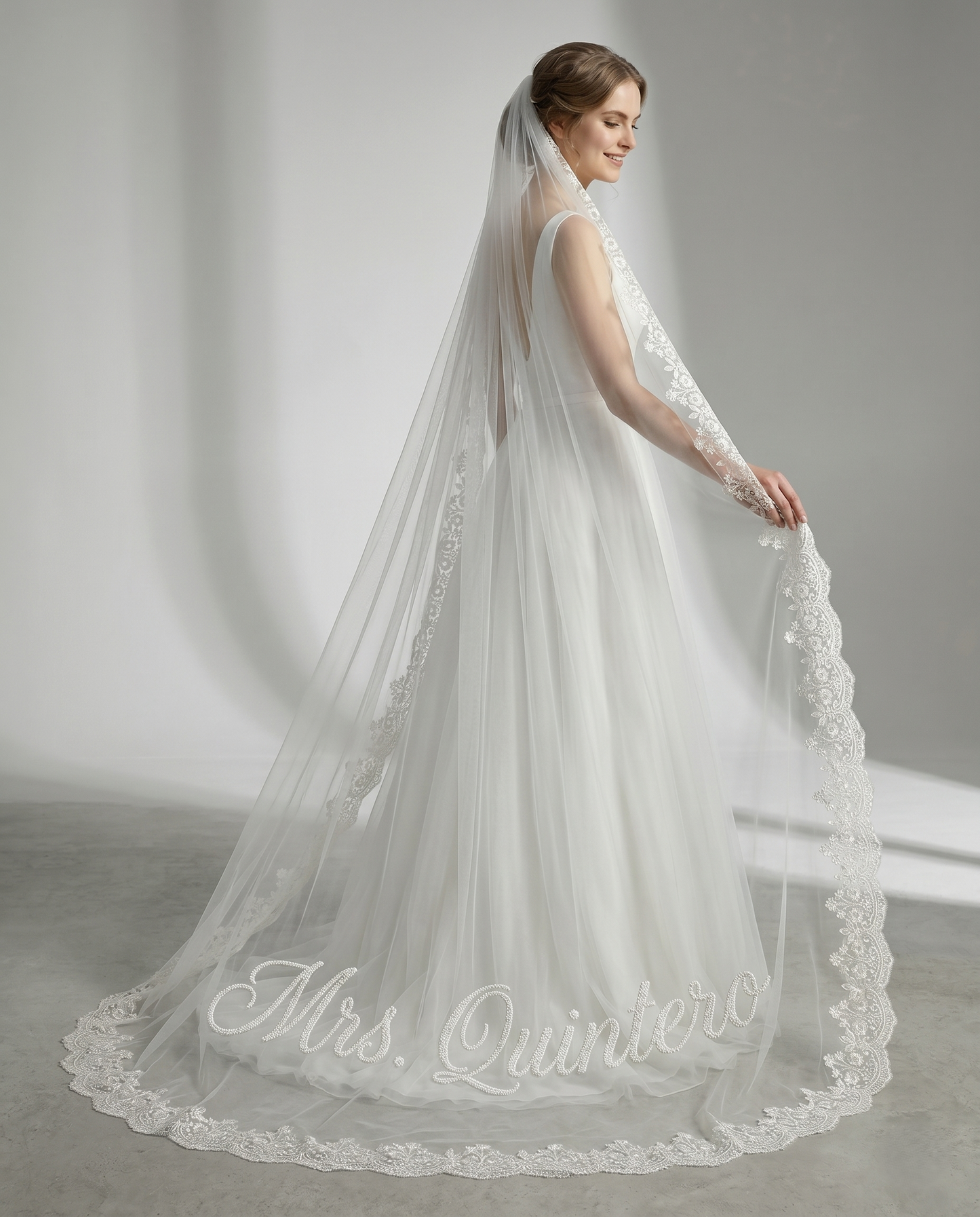 Lace Edge Cathedral Veil