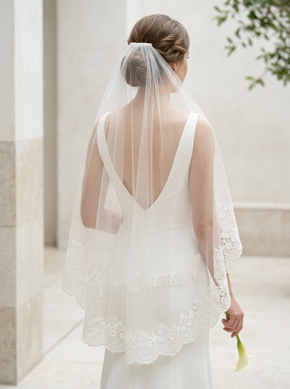 Lace Edge Cathedral Veil