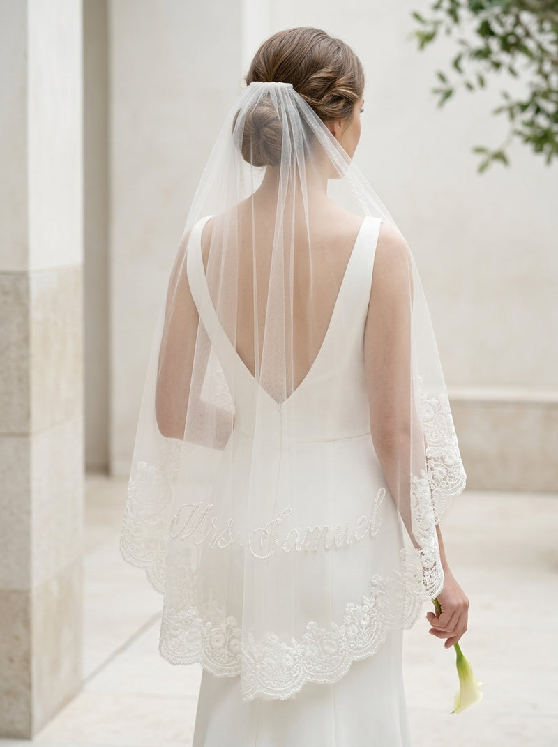 Lace Edge Cathedral Veil