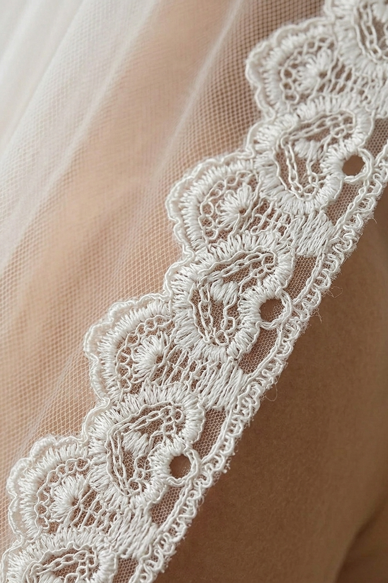 Minimal Lace Cathedral Veil