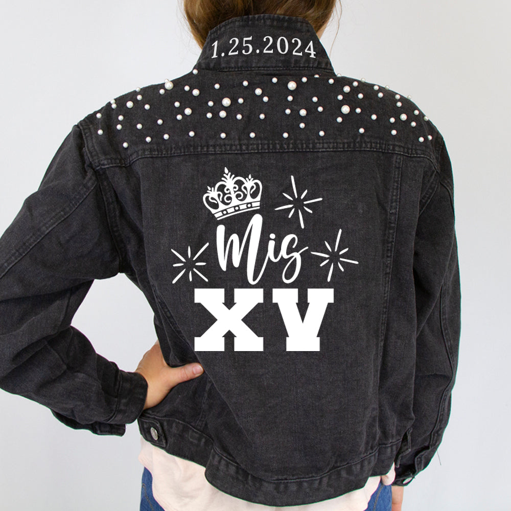 Quinceanera Theme Denim Jacket, Personalized Quinceanera Denim Jacket, Quinceanera Gift Jackets, Quinceanera Custom Denim Jacket, Customized Quinceanera Jean Jacket, Sweet 15 Custom Denim Jackets, Quinceanera Jacket, Quinceanera Party Denim Jacket