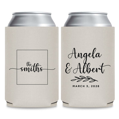 Minimalist Can Coolers Wedding Favors