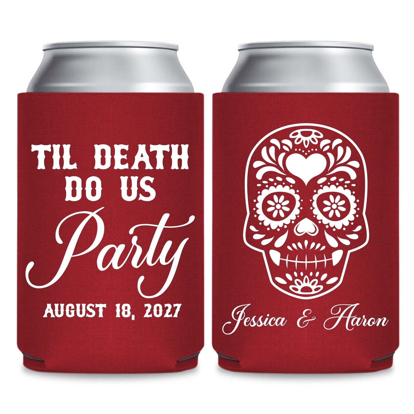 Seasonal Can Cooler Wedding Favors