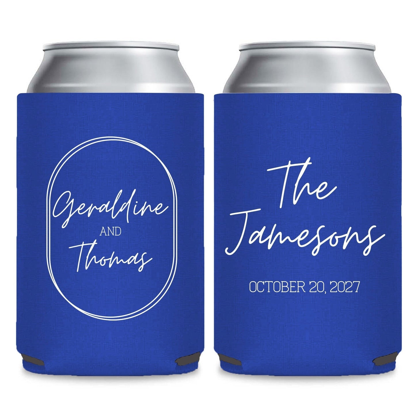 Minimalist Can Coolers Wedding Favors