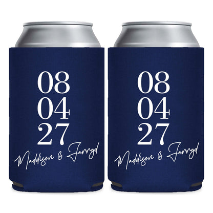 Minimalist Can Coolers Wedding Favors